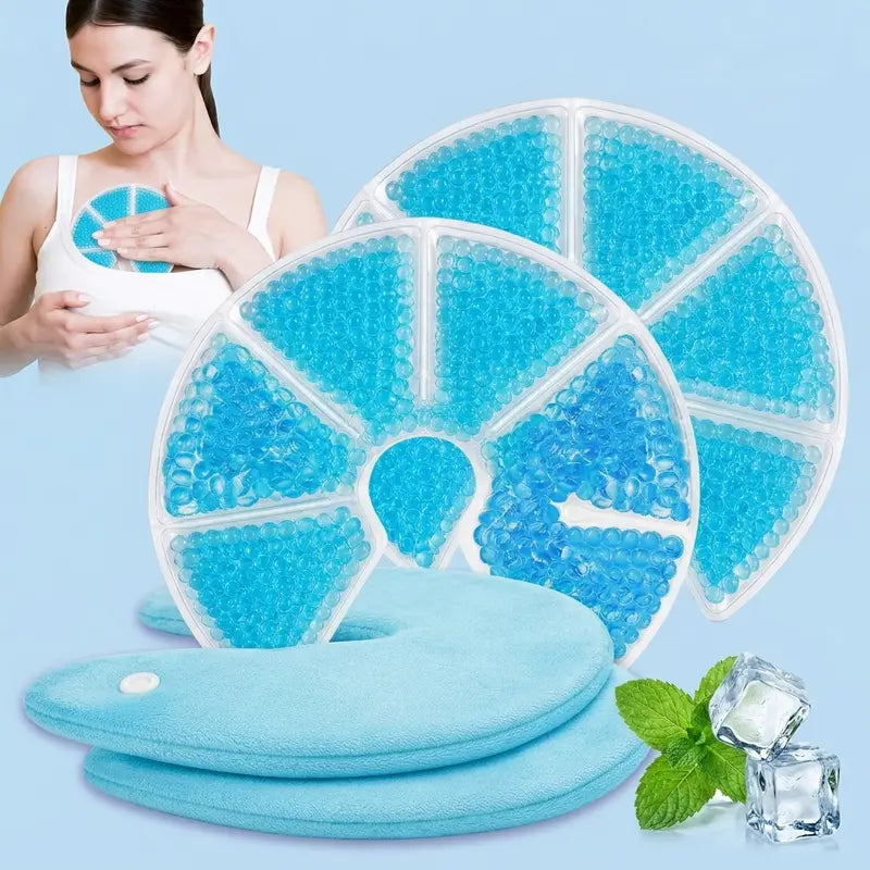 Yeomoo Reusable Insulated Cooling Gel Ice Packs - Lightweight Attachable Ice Compress Cooling Pads for Hard Hats, Sun Hats, Construction Workers,Cool‑Relief Chest Pads for Women, Summer Heat Prevention, Gift Idea
