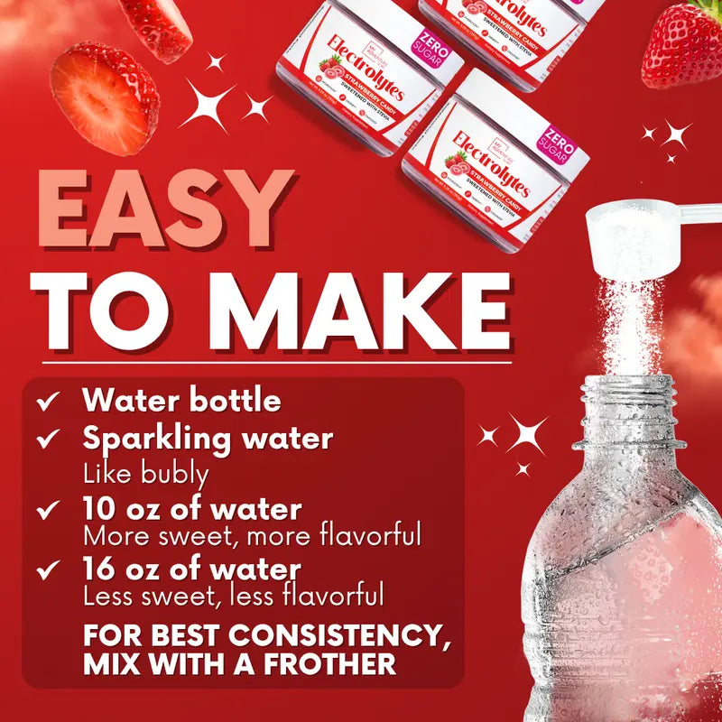 Strawberry Candy Electrolytes | ZERO SUGAR Hydration | 37 Servings
