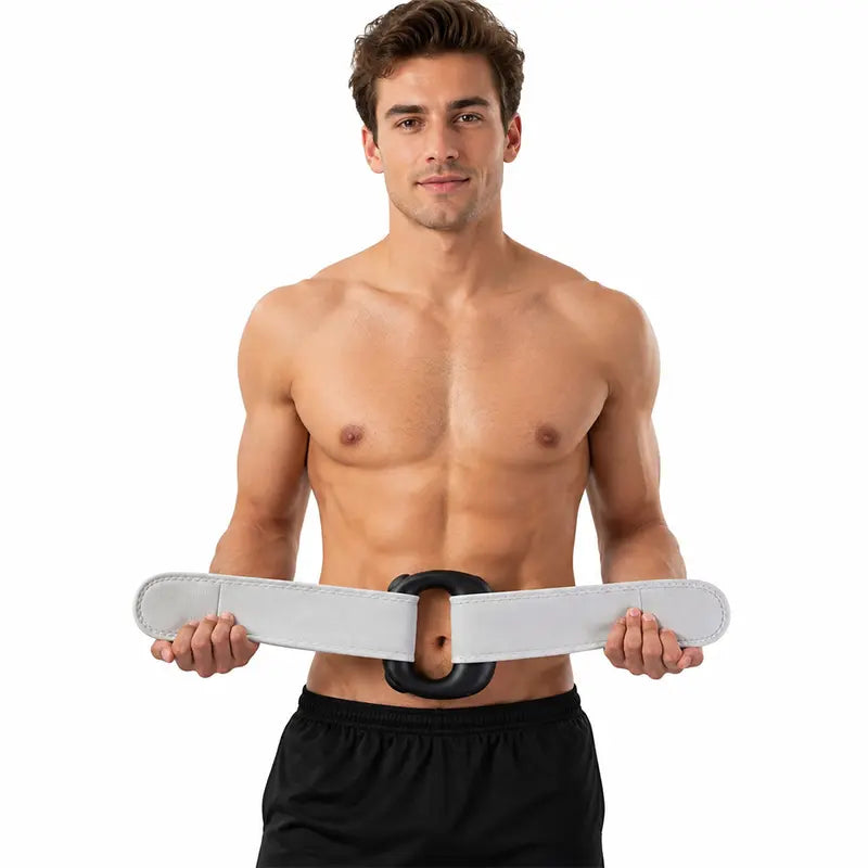 Turbo-Vibe Fascia Ring Compact Belt - Rechargeable Hands-Free Full Body Massage Device, 6 Speed Modes, Mini Size Ab Training Tool for Muscle Recovery & Deep Tissue Relief, Cool Gifts for Adults