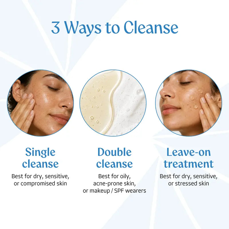 Almond Clear Oil Cleanser for Acne-Prone Skin, Non-Comedogenic, 4 Fl Oz