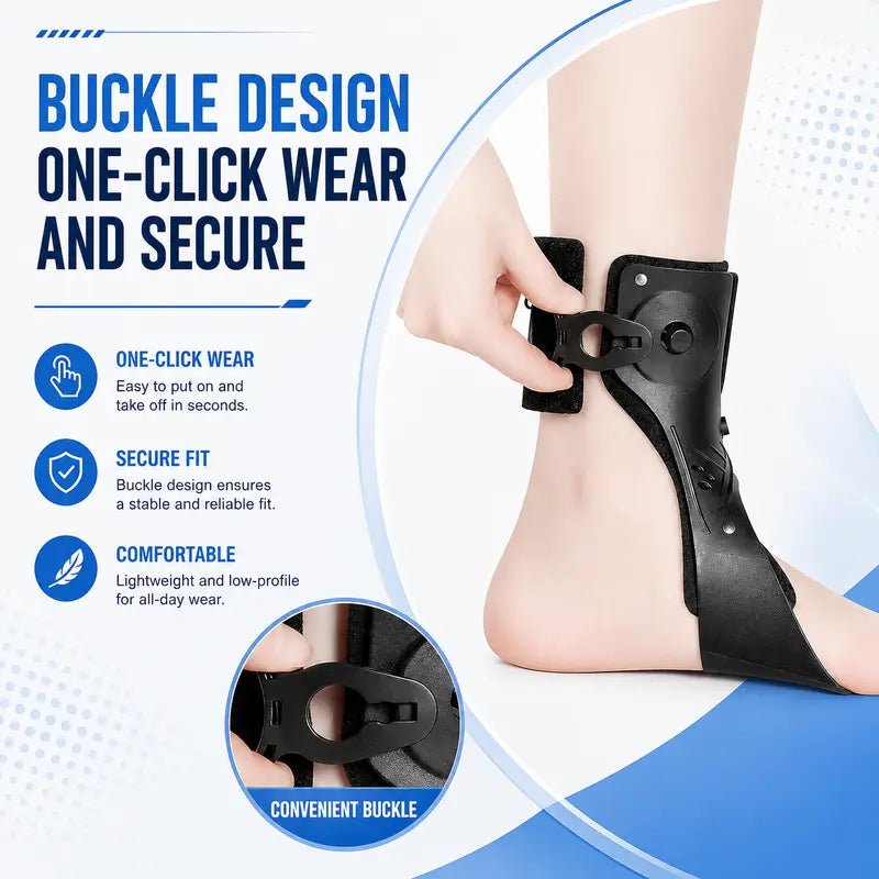 AULEXMED Adjustable X-Strap Unisex Wide-Fit Ankle Support Brace - Lightweight, Breathable, Comfortable Compression Cuff, Ergonomic Design, Easy Install, 2 Colors, Secure for Volleyball, Active Life [Dealsforyoudays]