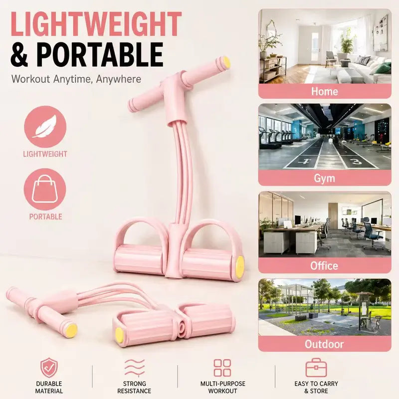 Pilates Bar Kit with Resistance Bands, Home Gym Equipment, Full Body Workout, Strength Training, Ab Trainer, Exercise Equipment