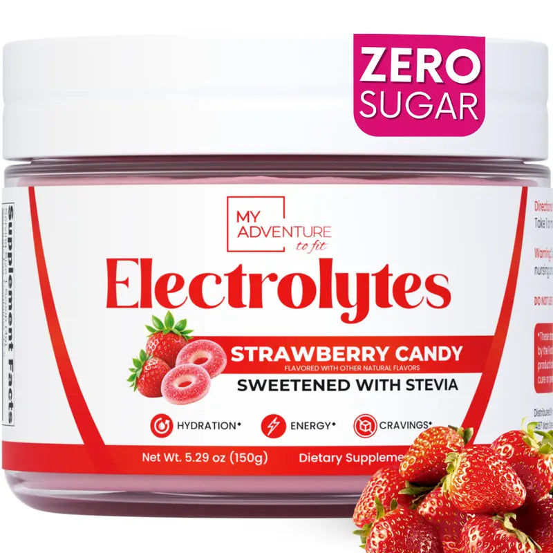 Strawberry Candy Electrolytes | ZERO SUGAR Hydration | 37 Servings