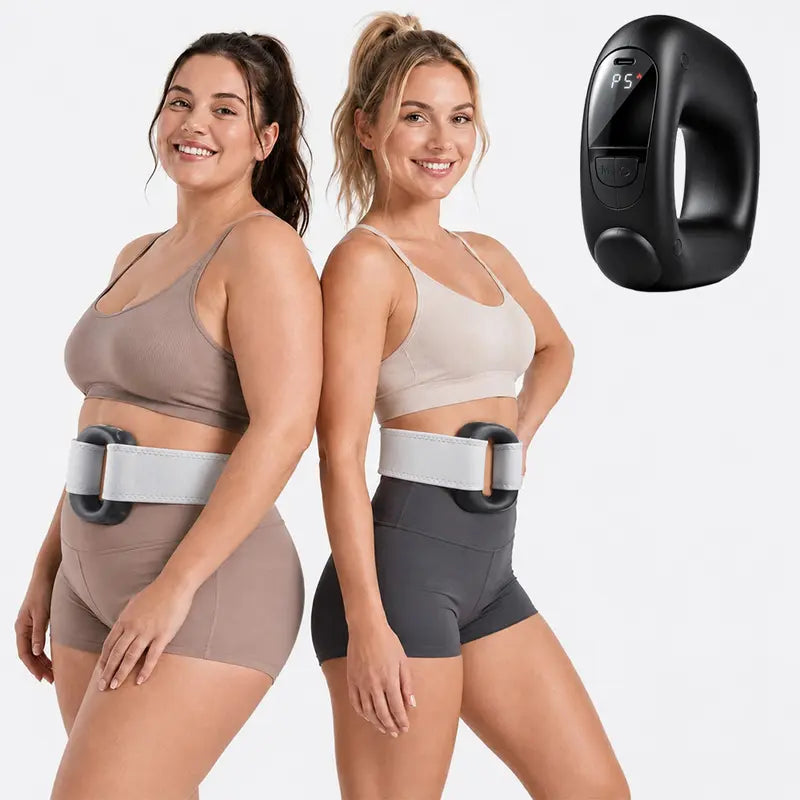 Turbo-Vibe Fascia Ring Compact Belt - Rechargeable Hands-Free Full Body Massage Device, 6 Speed Modes, Mini Size Ab Training Tool for Muscle Recovery & Deep Tissue Relief, Cool Gifts for Adults