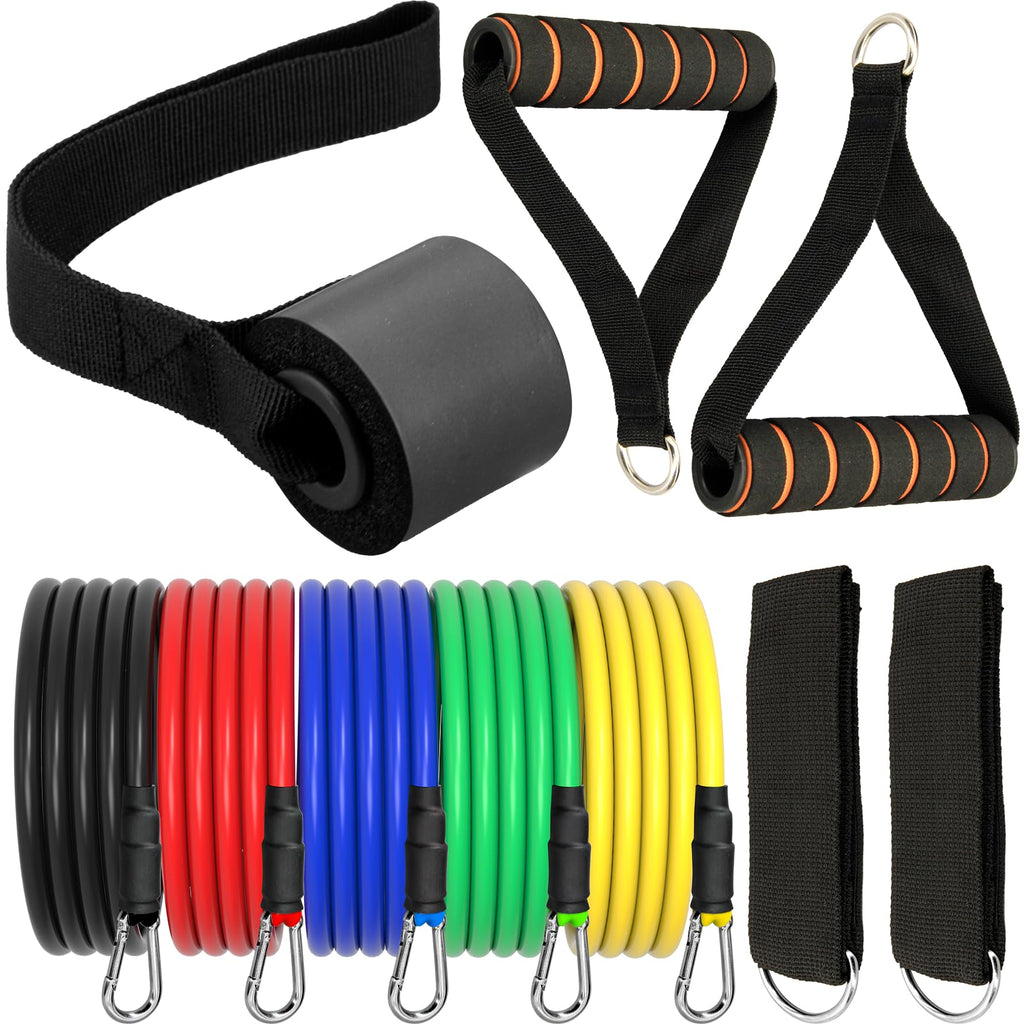 Resistance Bands Set with Handles， Exercise Bands for Home Gym， Resistance Bands for Working Out， Bandas De Resistencia para Hacer Ejercicio， Workout Bands， Exercise Bands Resistance Bands Set