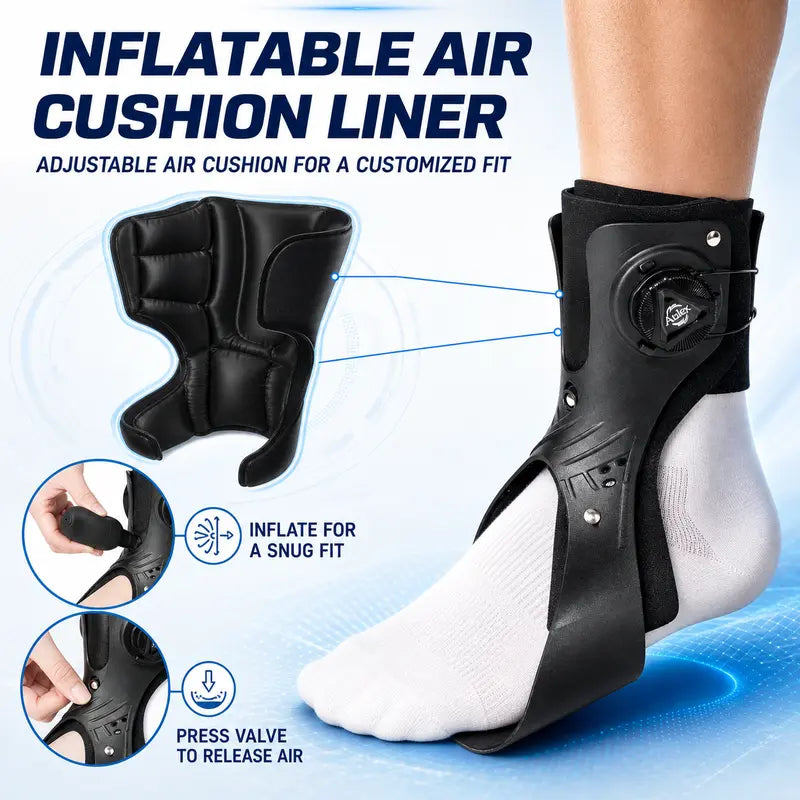 AULEXMED Adjustable X-Strap Unisex Wide-Fit Ankle Support Brace - Lightweight, Breathable, Comfortable Compression Cuff, Ergonomic Design, Easy Install, 2 Colors, Secure for Volleyball, Active Life [Dealsforyoudays]
