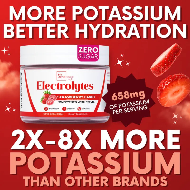 Strawberry Candy Electrolytes | ZERO SUGAR Hydration | 37 Servings