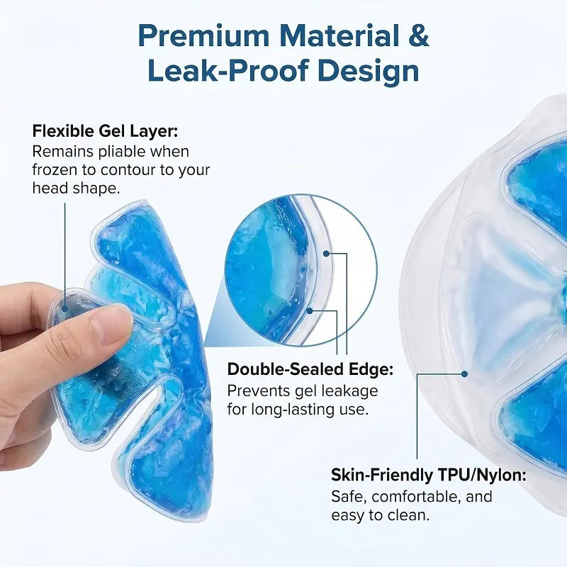 Yeomoo Reusable Insulated Cooling Gel Ice Packs - Lightweight Attachable Ice Compress Cooling Pads for Hard Hats, Sun Hats, Construction Workers,Cool‑Relief Chest Pads for Women, Summer Heat Prevention, Gift Idea