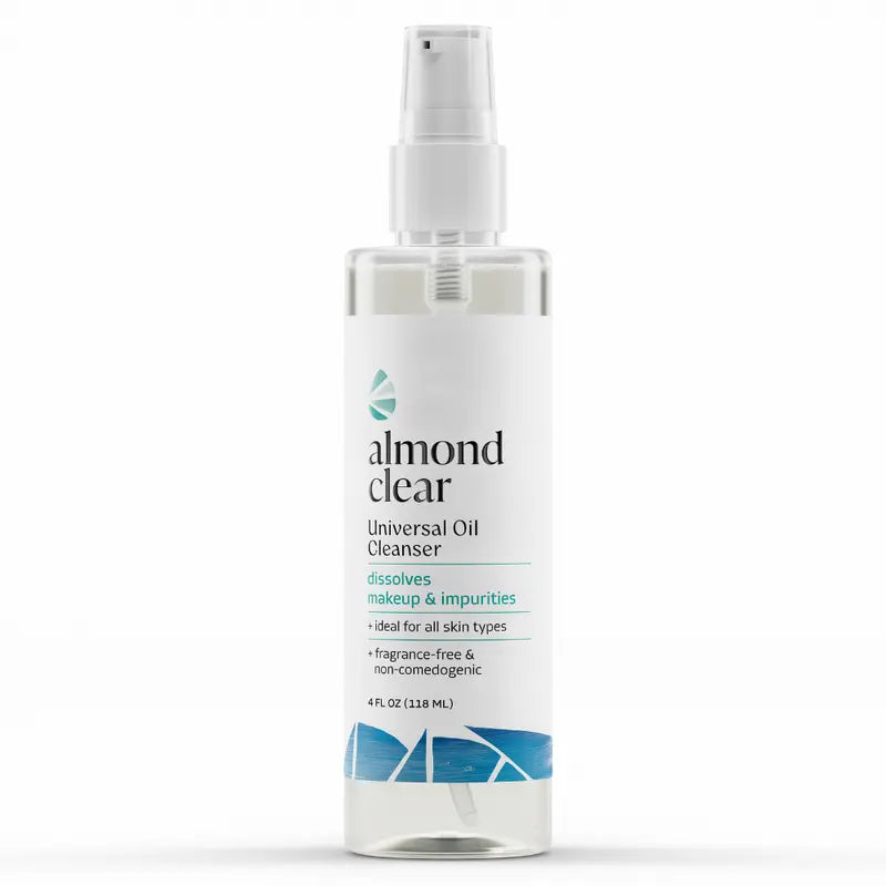 Almond Clear Oil Cleanser for Acne-Prone Skin, Non-Comedogenic, 4 Fl Oz
