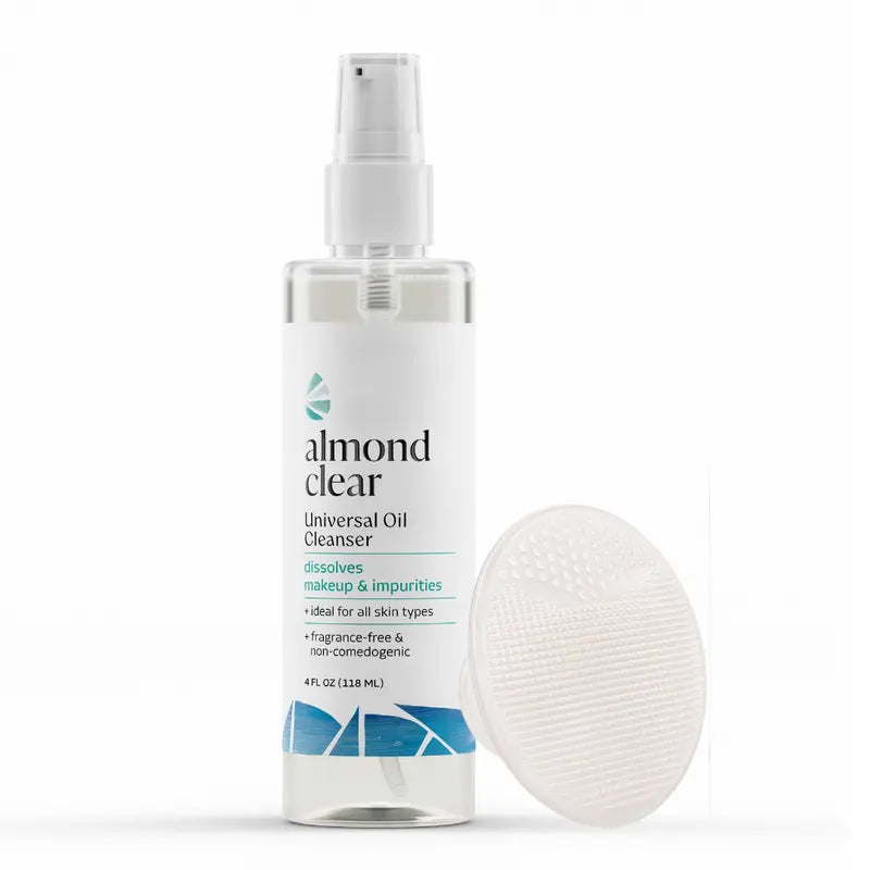 Almond Clear Oil Cleanser for Acne-Prone Skin, Non-Comedogenic, 4 Fl Oz