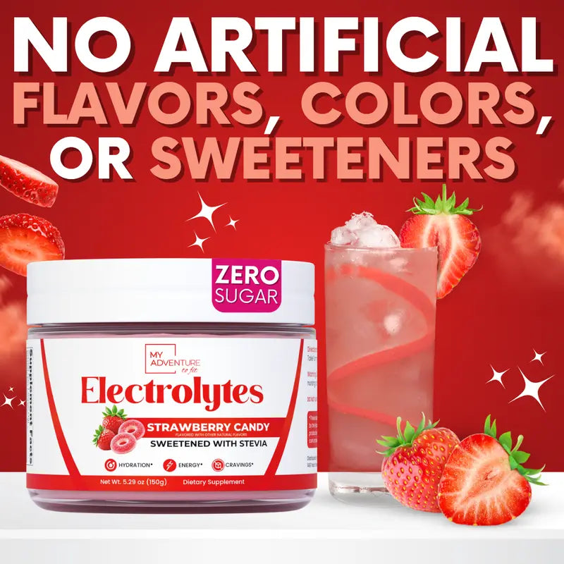 Strawberry Candy Electrolytes | ZERO SUGAR Hydration | 37 Servings