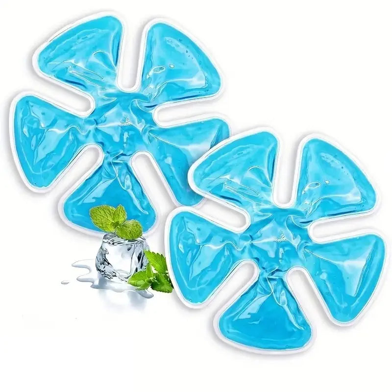 Yeomoo Reusable Insulated Cooling Gel Ice Packs - Lightweight Attachable Ice Compress Cooling Pads for Hard Hats, Sun Hats, Construction Workers,Cool‑Relief Chest Pads for Women, Summer Heat Prevention, Gift Idea