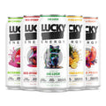 Lucky Energy Essentials Variety Pack - Energy Drinks 10 Pack, 16Oz Cans, Zero Sugar, 200Mg Caffeine | OG Luck, Red Ryder Punch, Watermelon Candy, Son of a Peach, Mango Pineapple | Clean Energy Sampler, No Crash