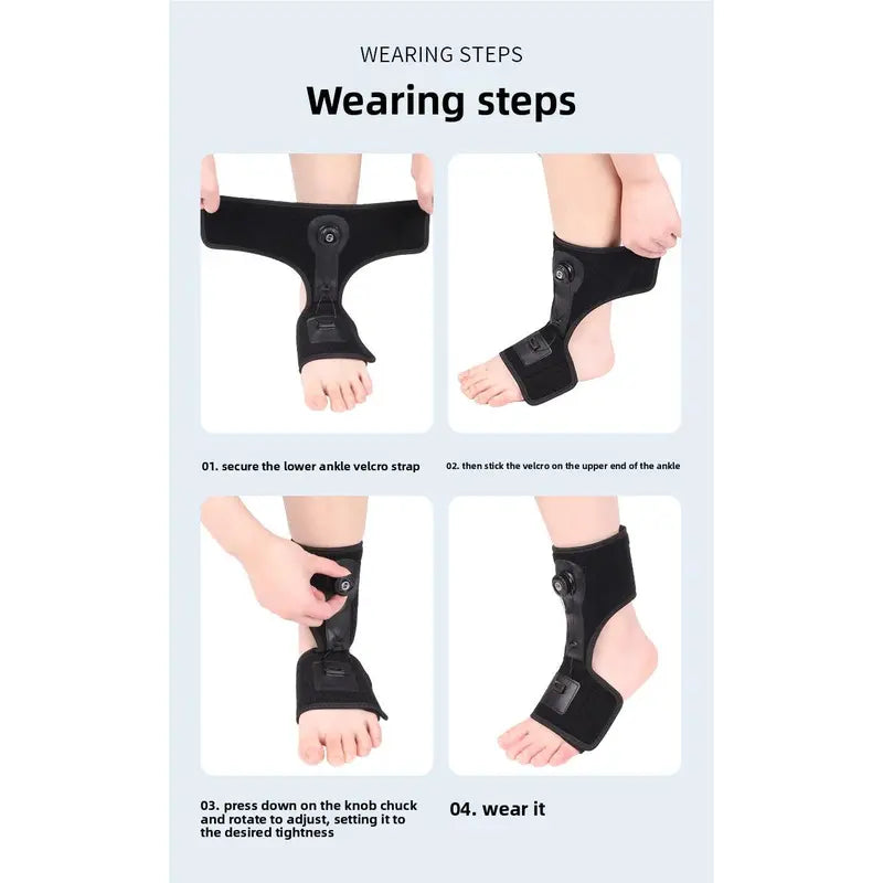 Sports Ankle Support and Foot Brace,Pair of Rotary Adjustable Ankle Orthosis for Foot Drop and Ankle Correction Foot Supports Ankle Stabilizer