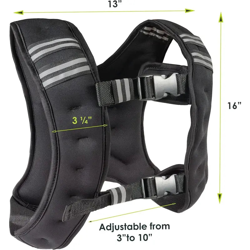 Adjustable Weight Vest for Men - 12Lb/16Lb/20Lb/25Lb/30Lb One Size Weighted Vests Women with Reflective Stripe, Strength Training Equipment, Gym Workout Workout Accessory for Running, Walking